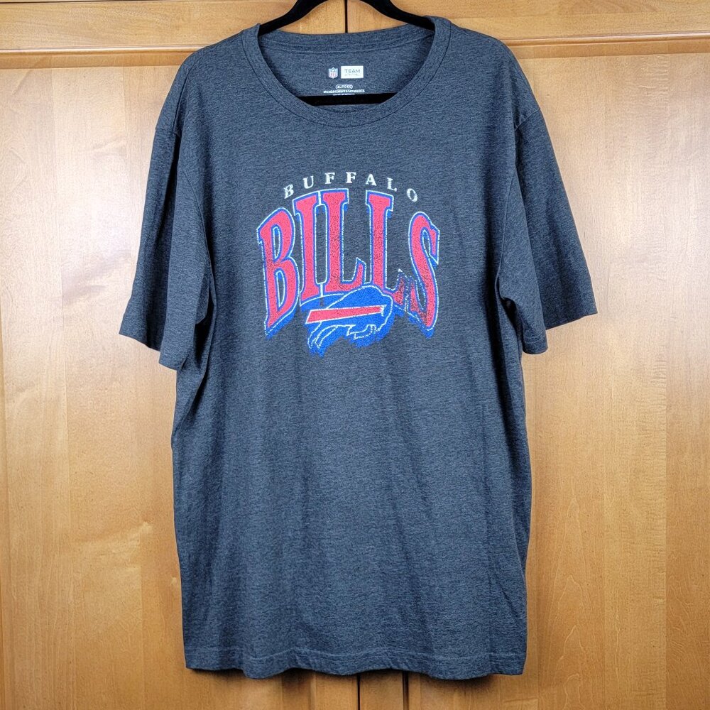 NFL Men's Buffalo Bills Football Heather Grey Crew Neck Short Sleeve Tee - XL